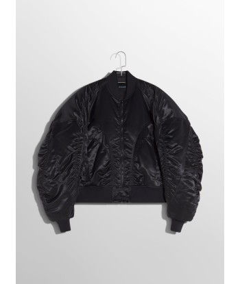 black satiny bomber jacket la livraison gratuite