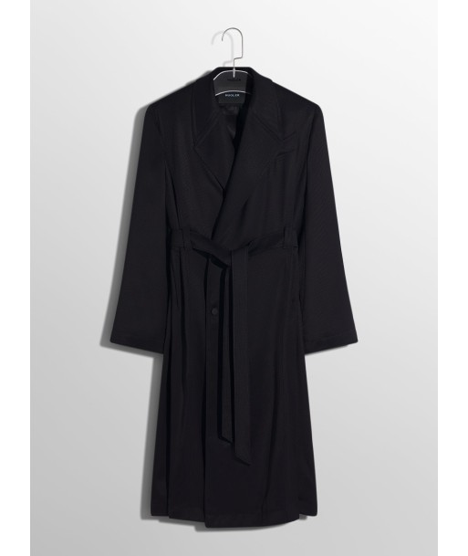 black ribbed belted coat l'évolution des habitudes 