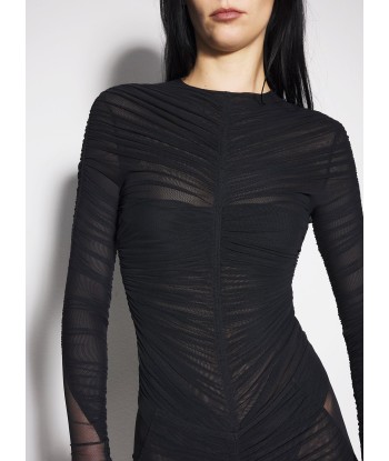 black ruched bodysuit Pour