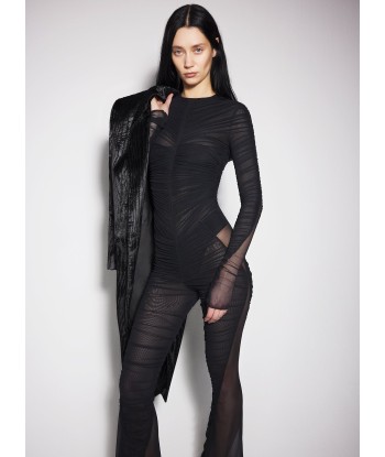 black ruched bodysuit Pour