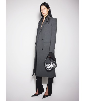 grey single-breasted wool coat en ligne