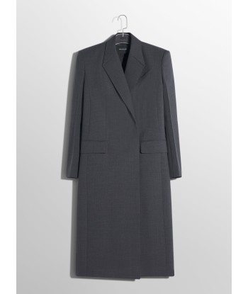 grey single-breasted wool coat en ligne