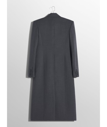 grey single-breasted wool coat en ligne