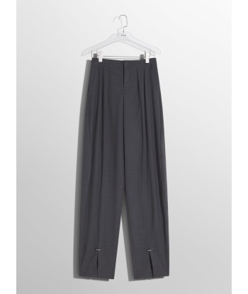 grey pierced loose tailored trousers des créatures d'habitude