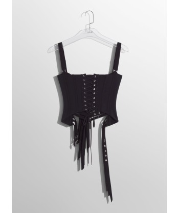 black buckled corset top 2024