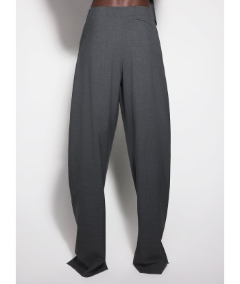 grey pierced loose tailored trousers des créatures d'habitude