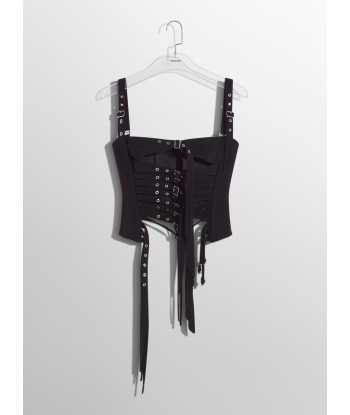 black buckled corset top 2024