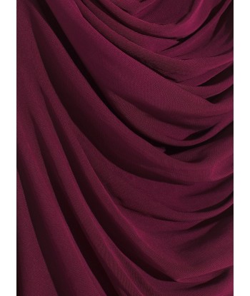 burgundy sheer ruched dress JUSQU'A -70%! 