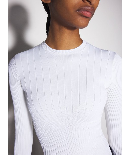 white sculpting knit top acheter en ligne