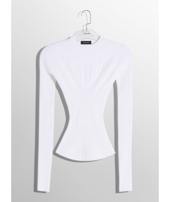 white sculpting knit top acheter en ligne