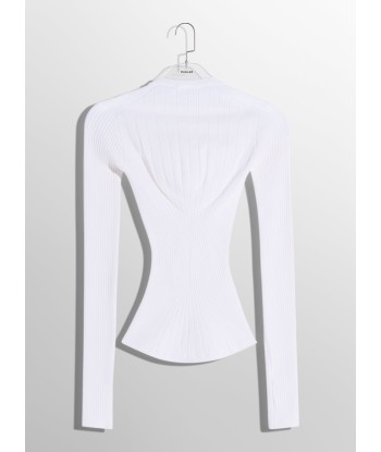 white sculpting knit top acheter en ligne