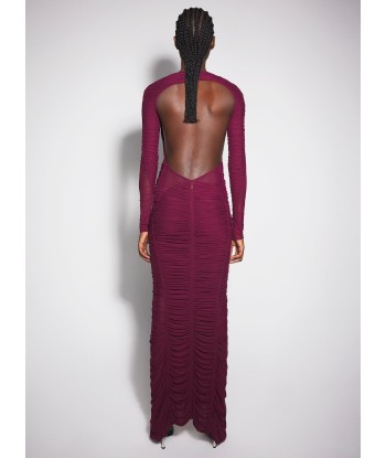 burgundy ruched gown de France