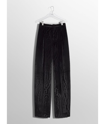 black moiré velvet trousers de France