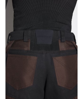 chocolate technical fabric cargo shorts les ligaments