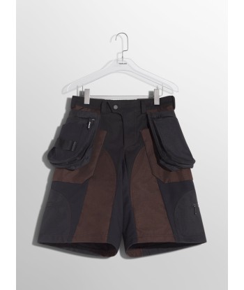 chocolate technical fabric cargo shorts les ligaments