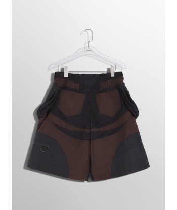 chocolate technical fabric cargo shorts les ligaments