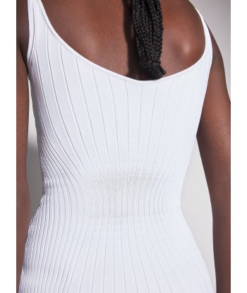 white sculpting knit dress une grave pollution 