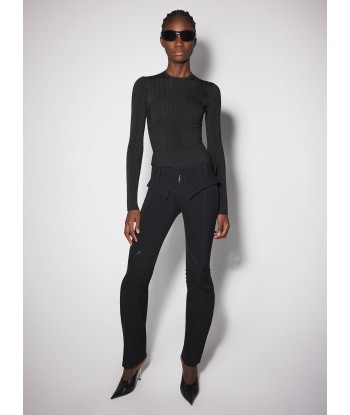 black zipped scuba pants pas cher chine