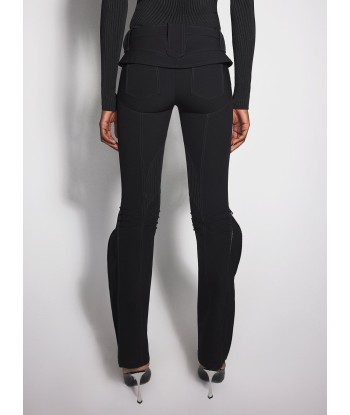 black zipped scuba pants pas cher chine