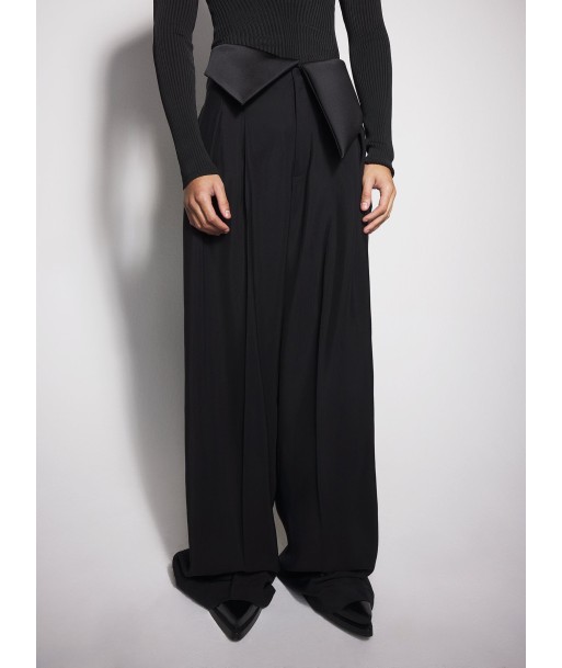 black satin cummerbund trousers hantent personnes