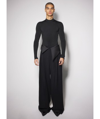 black satin cummerbund trousers hantent personnes