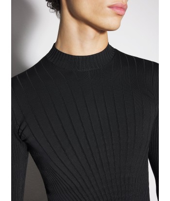 black sculpting knit top en ligne des produits 