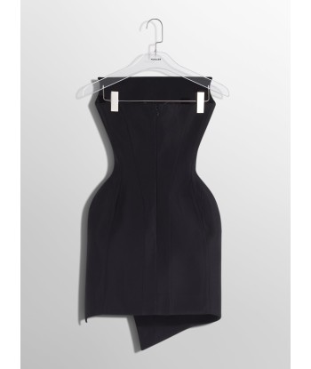 black slitted tailored bustier dress offre 