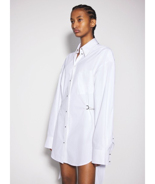 white shirt dress with chain en ligne des produits 