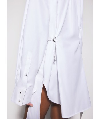 white shirt dress with chain en ligne des produits 