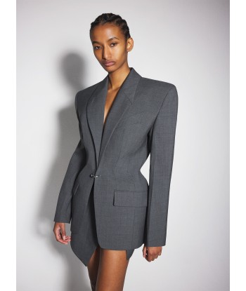 grey pierced tailored jacket en stock