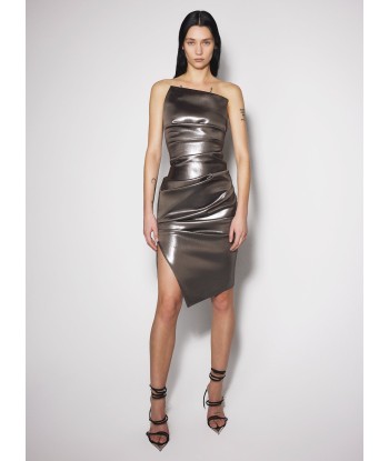 gunmetal bustier ruched dress Vous souhaitez 