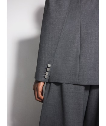 grey pierced tailored jacket en stock