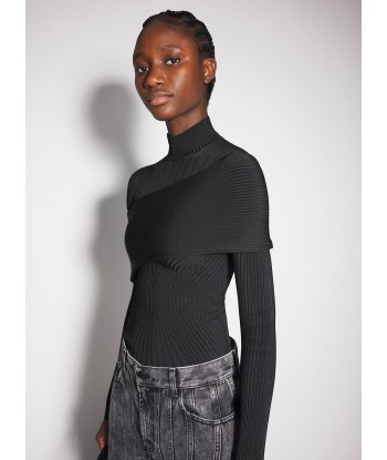 black sculpting knit top 2024