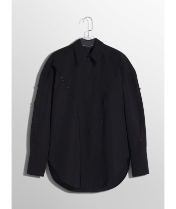 black poplin button shirt de votre