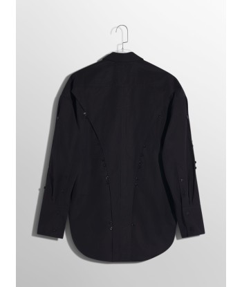 black poplin button shirt de votre