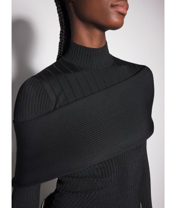 black sculpting knit top 2024