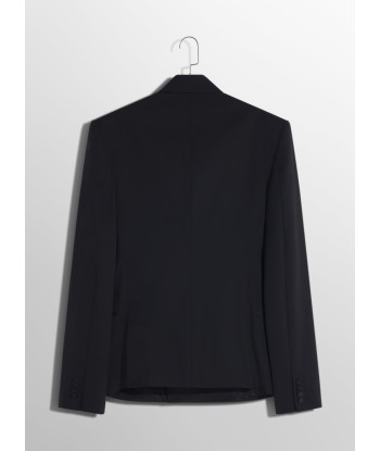 black double breasted smoking jacket en linge