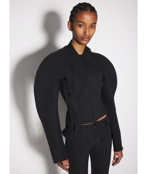 black sculptured scuba jacket du meilleur 