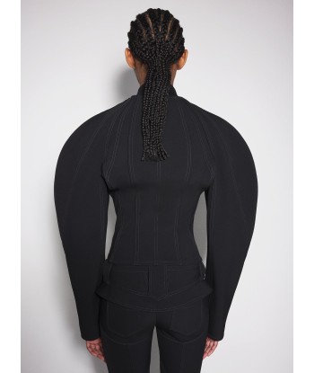 black sculptured scuba jacket du meilleur 