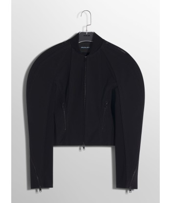 black sculptured scuba jacket du meilleur 