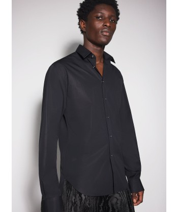 black poplin shirt Voir les baskets