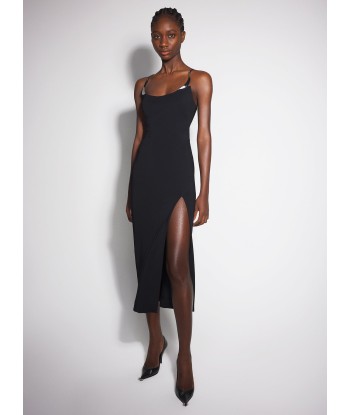 black cocktail dress with metallic details 2 - 3 jours ouvrés.