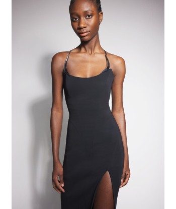 black cocktail dress with metallic details 2 - 3 jours ouvrés.