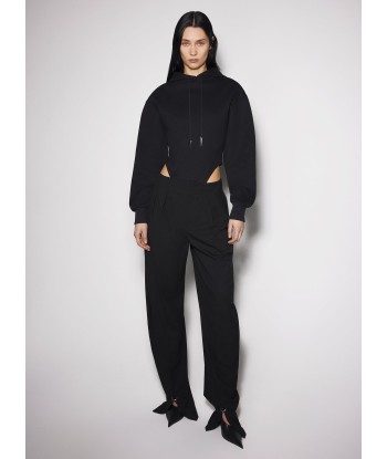 black fleece hoodie bodysuit de la marque