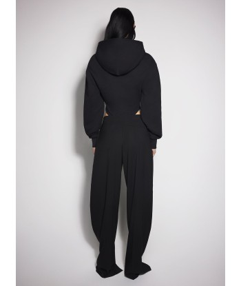 black fleece hoodie bodysuit de la marque