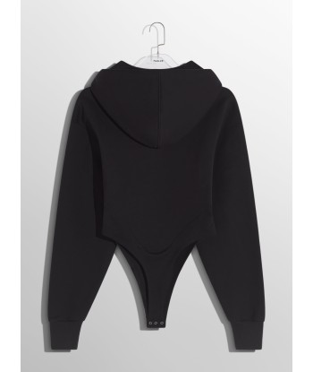 black fleece hoodie bodysuit de la marque