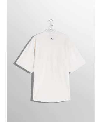 white oversized pierced T-shirt 2024