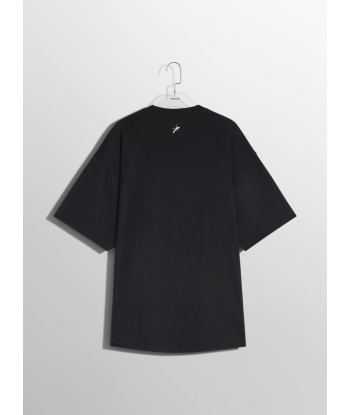 black oversized pierced T-shirt commande en ligne