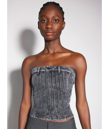 washed black spiral denim bustier 2 - 3 jours ouvrés.