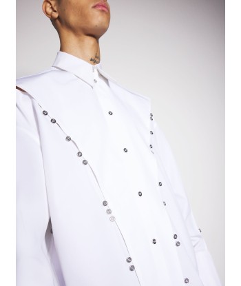 white poplin button shirt pas cher 